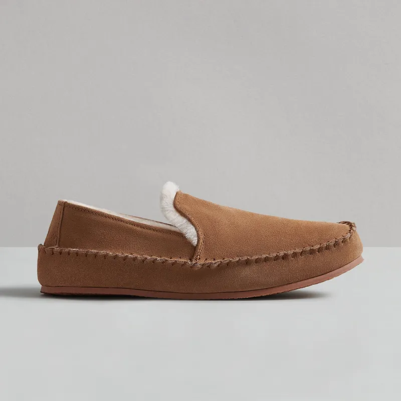 ARDEN SUEDE TAN SLIPPER sold by Hudson Shoes