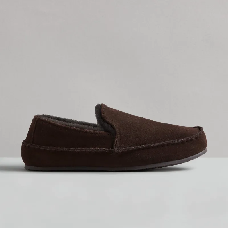 ARDEN SUEDE BROWN SLIPPER sold by Hudson Shoes