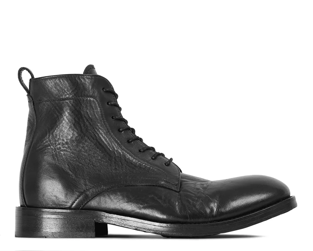CEDAR BLACK LEATHER BOOT sold by Hudson Shoes