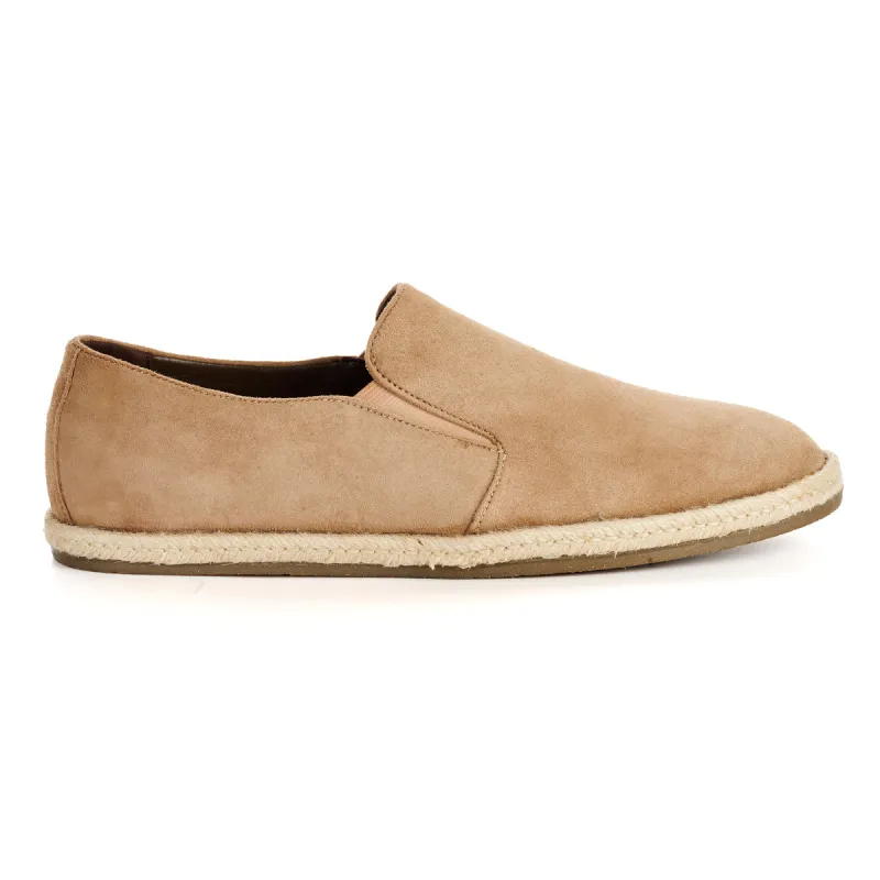 HAVANA MENS BEIGE SUEDE ESPADRILLES made by Hudson Jeans
