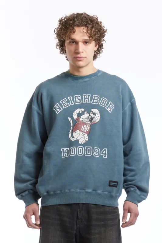 PIGMENT DYED SWEAT SHIRT LS NAVY made by Perks And Mini Pty Ltd (P.A.M.)