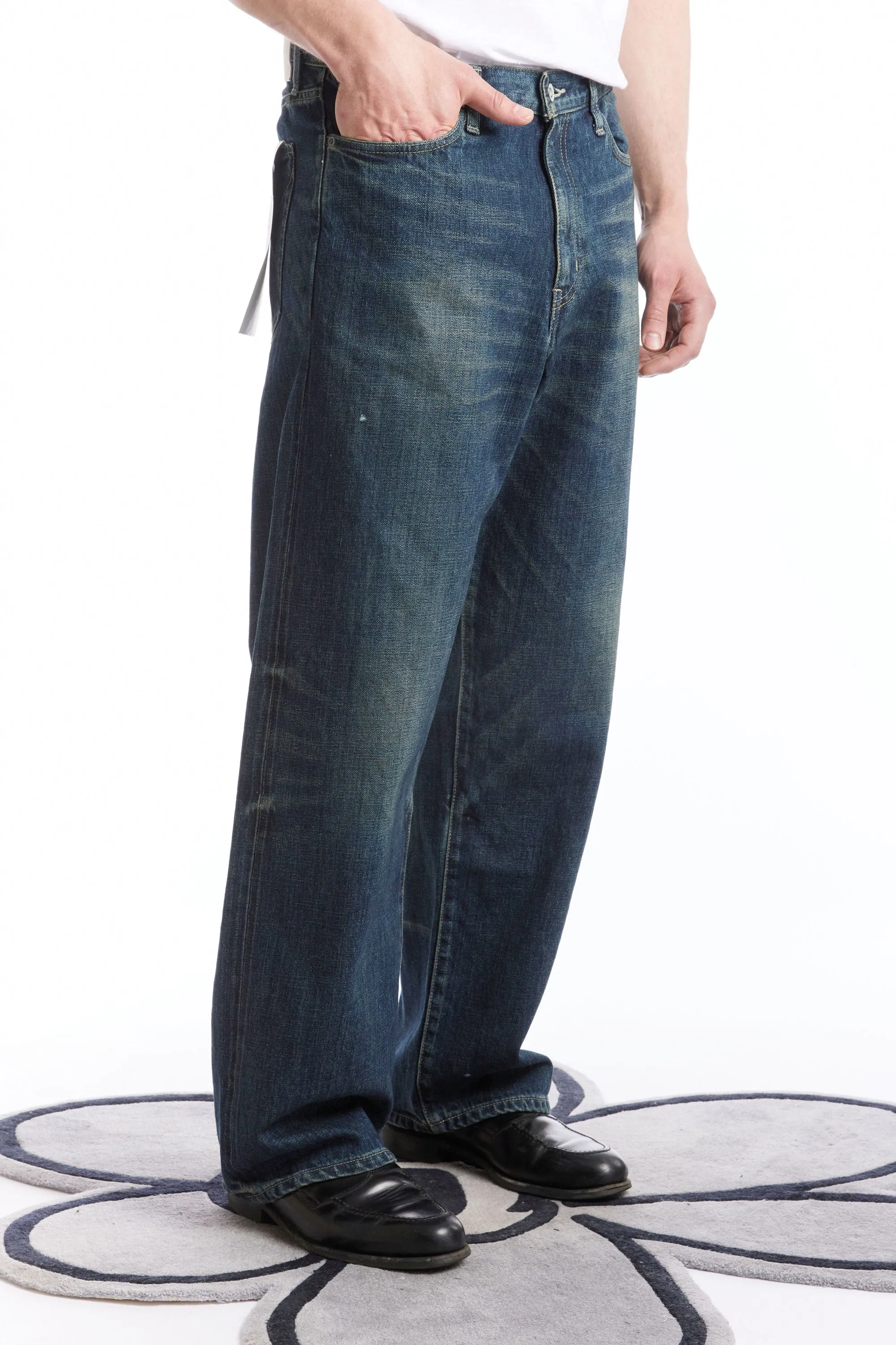 WASHED DENIM DP WIDE PANTS INDIGO sold by Perks And Mini Pty Ltd (P.A.M.) product image thumbnail 4