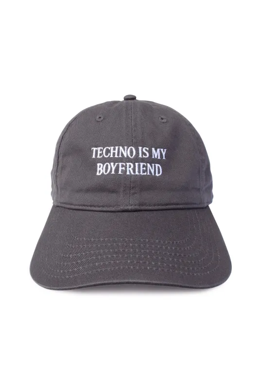 TECHNO IS MY BOY FRIEND CAP CHARCOAL made by Perks And Mini Pty Ltd (P.A.M.)