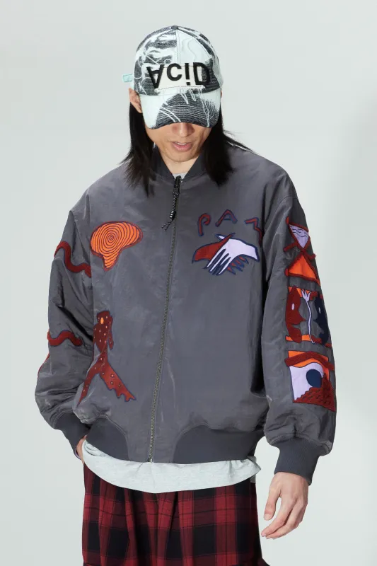 SUSUMU MUKAI - MARKINGS REVERSIBLE BOMBER JACKET made by Perks And Mini Pty Ltd (P.A.M.)