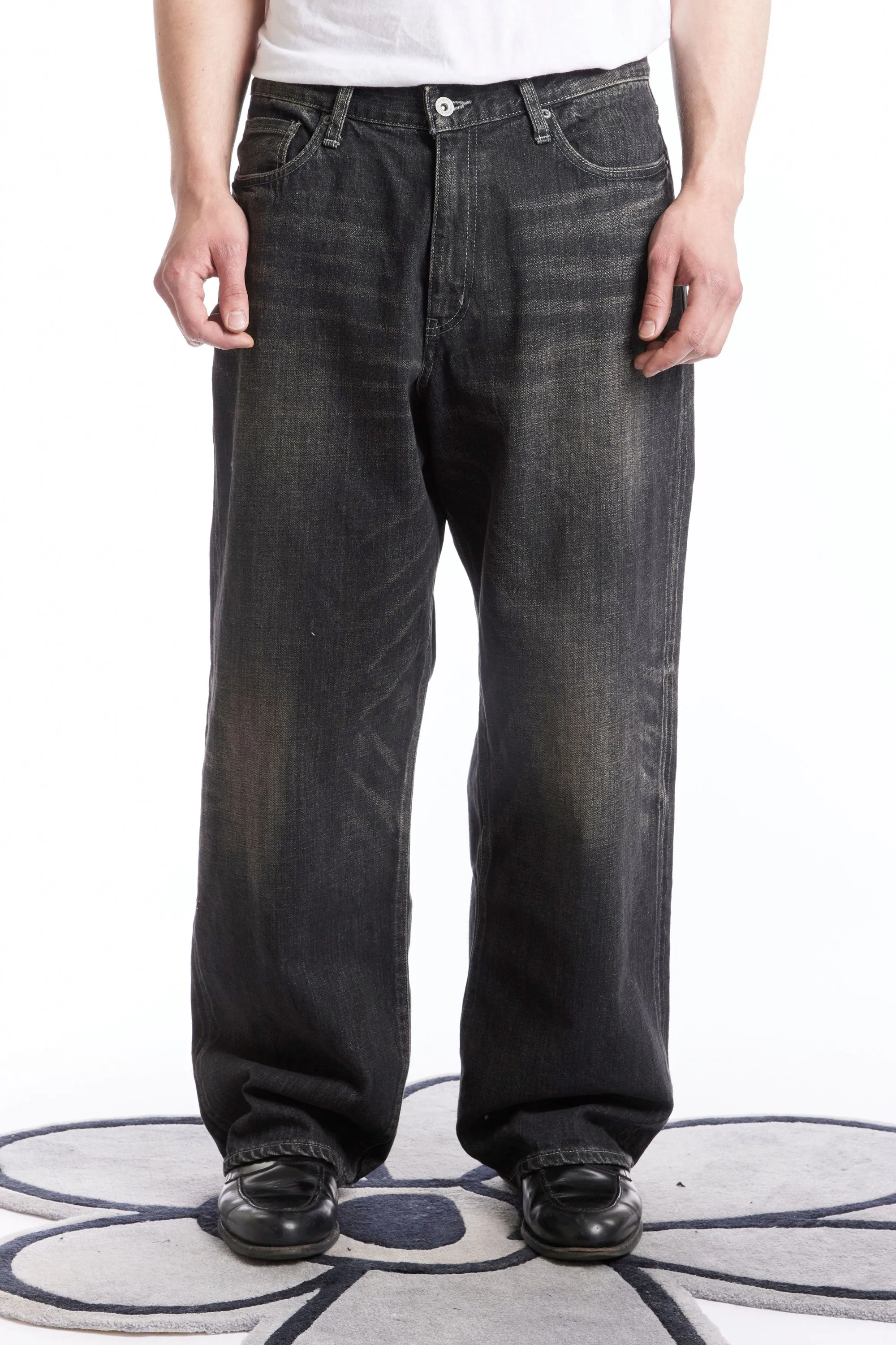 WASHED DENIM DP / WIDE PANTS BLACK sold by Perks And Mini Pty Ltd (P.A.M.) product image thumbnail 2