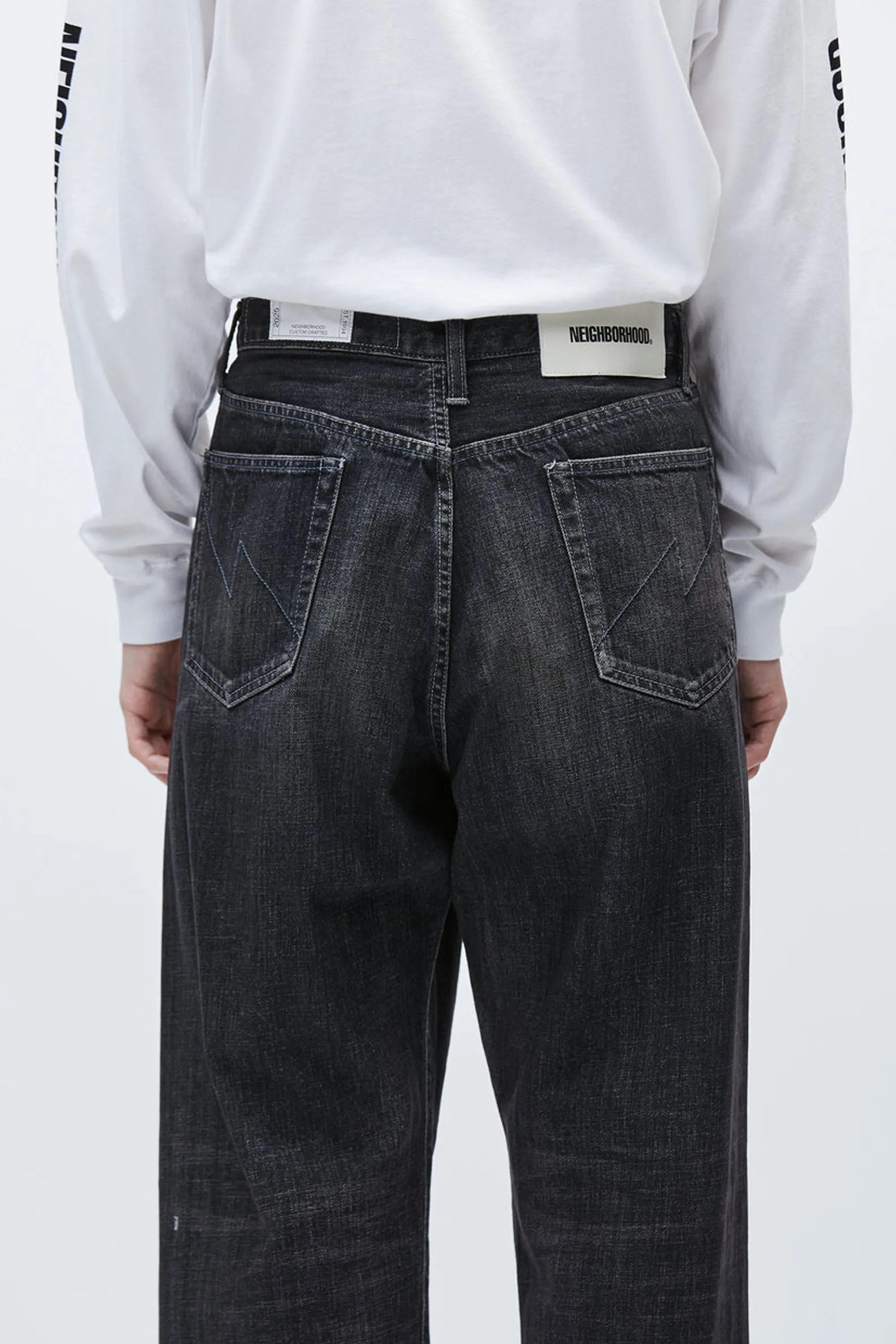 WASHED DENIM DP / WIDE PANTS BLACK sold by Perks And Mini Pty Ltd (P.A.M.) product image thumbnail 3