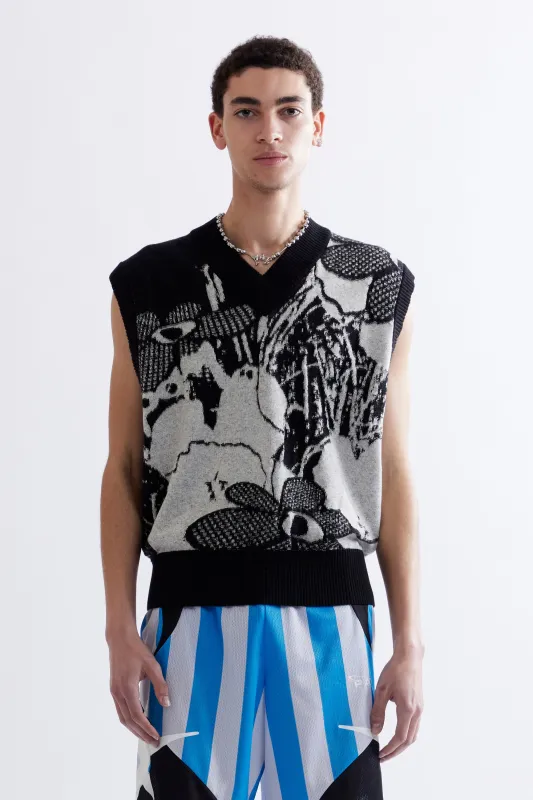 ARRANGEMENT V-NECK KNITTED VEST sold by Perks And Mini Pty Ltd (P.A.M.)