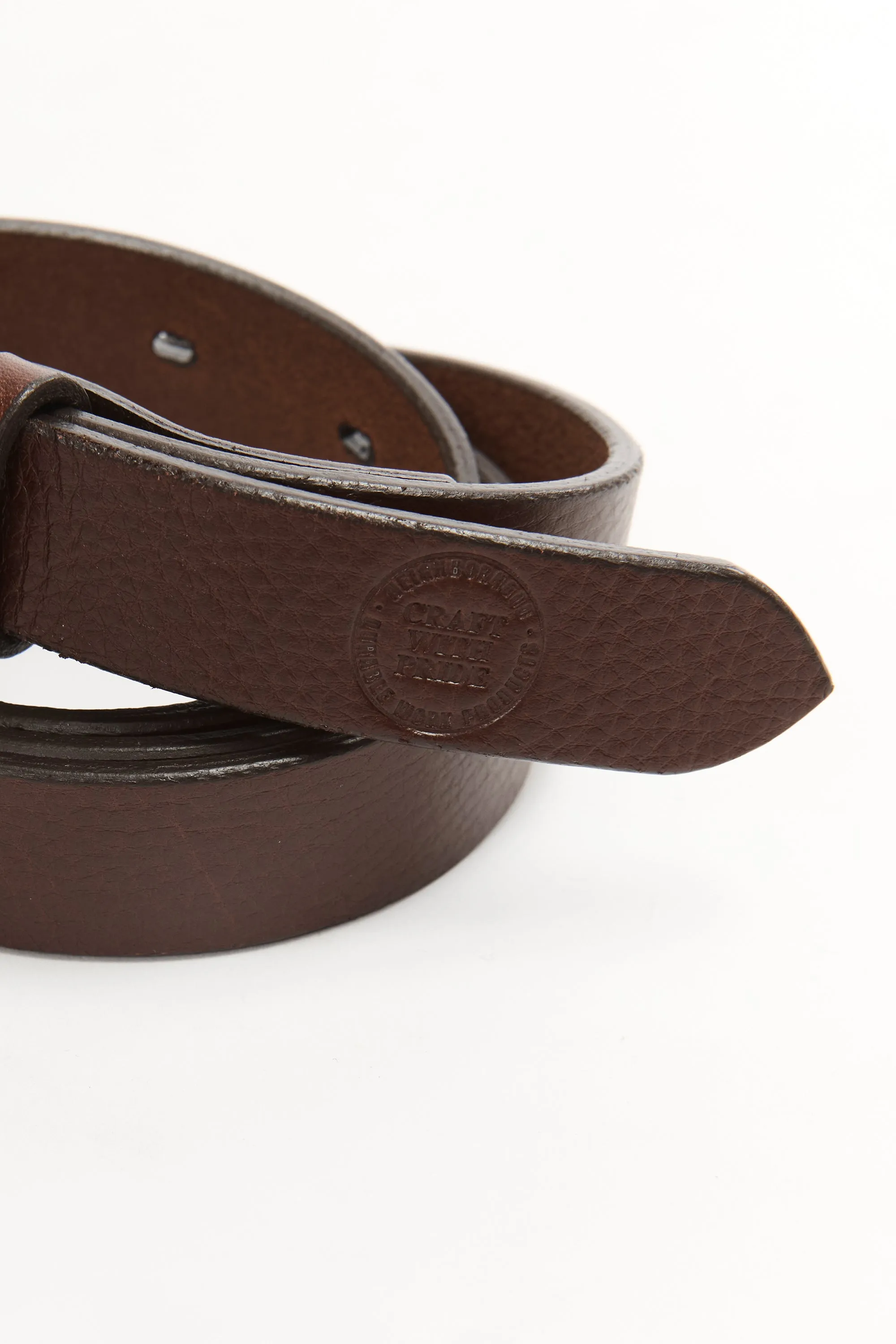 LEATHER NARROW BELT BROWN sold by Perks And Mini Pty Ltd (P.A.M.) product image thumbnail 2