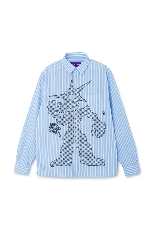 PAM x BoTT STRIPE LS SHIRT - BLUE STRIPE sold by Perks And Mini Pty Ltd (P.A.M.)