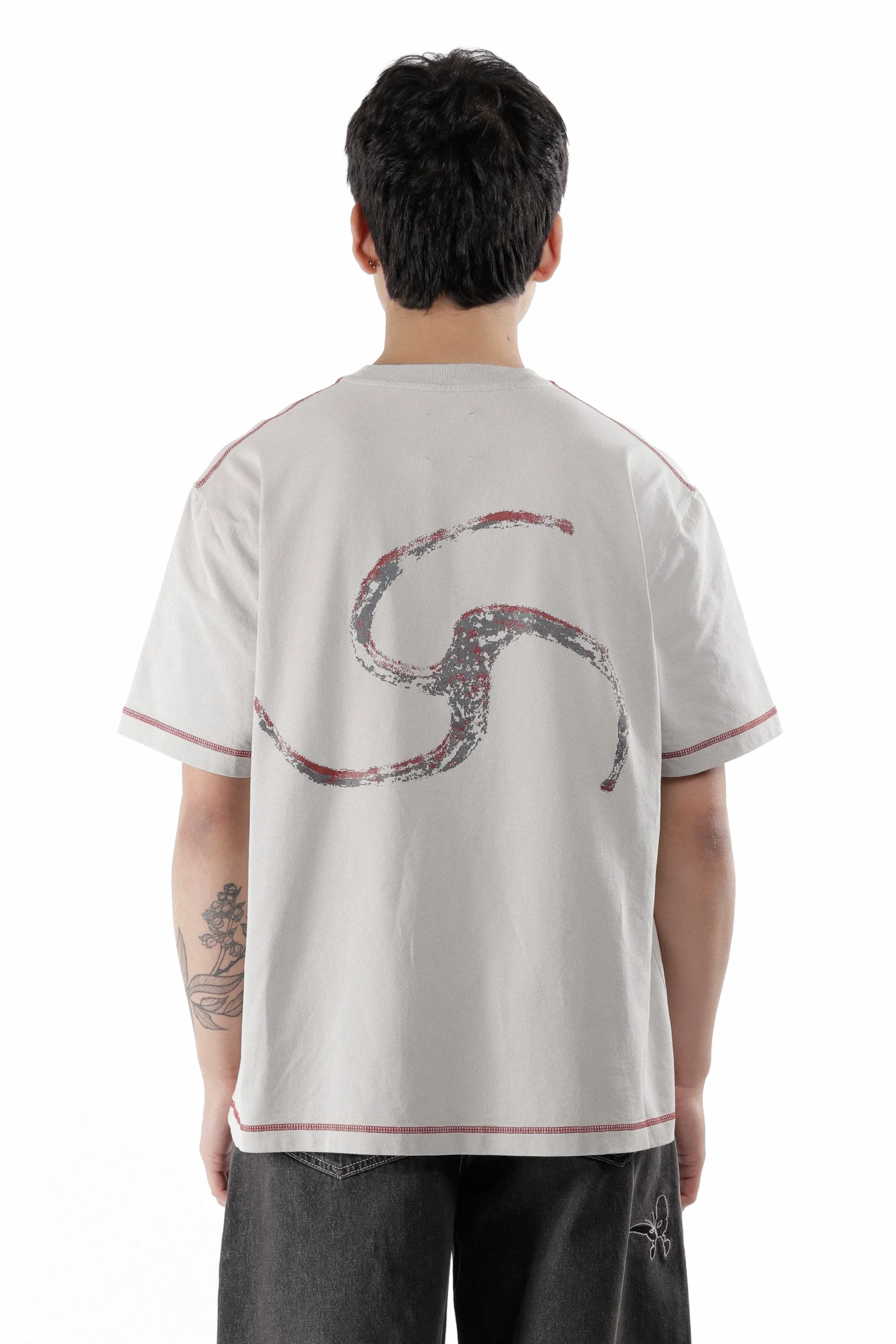 Sticks Stitch Organic T Shirt Light Grey sold by Perks And Mini Pty Ltd (P.A.M.) product image thumbnail 3