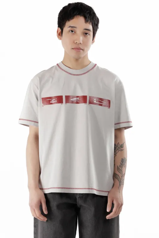 Sticks Stitch Organic T Shirt Light Grey sold by Perks And Mini Pty Ltd (P.A.M.)