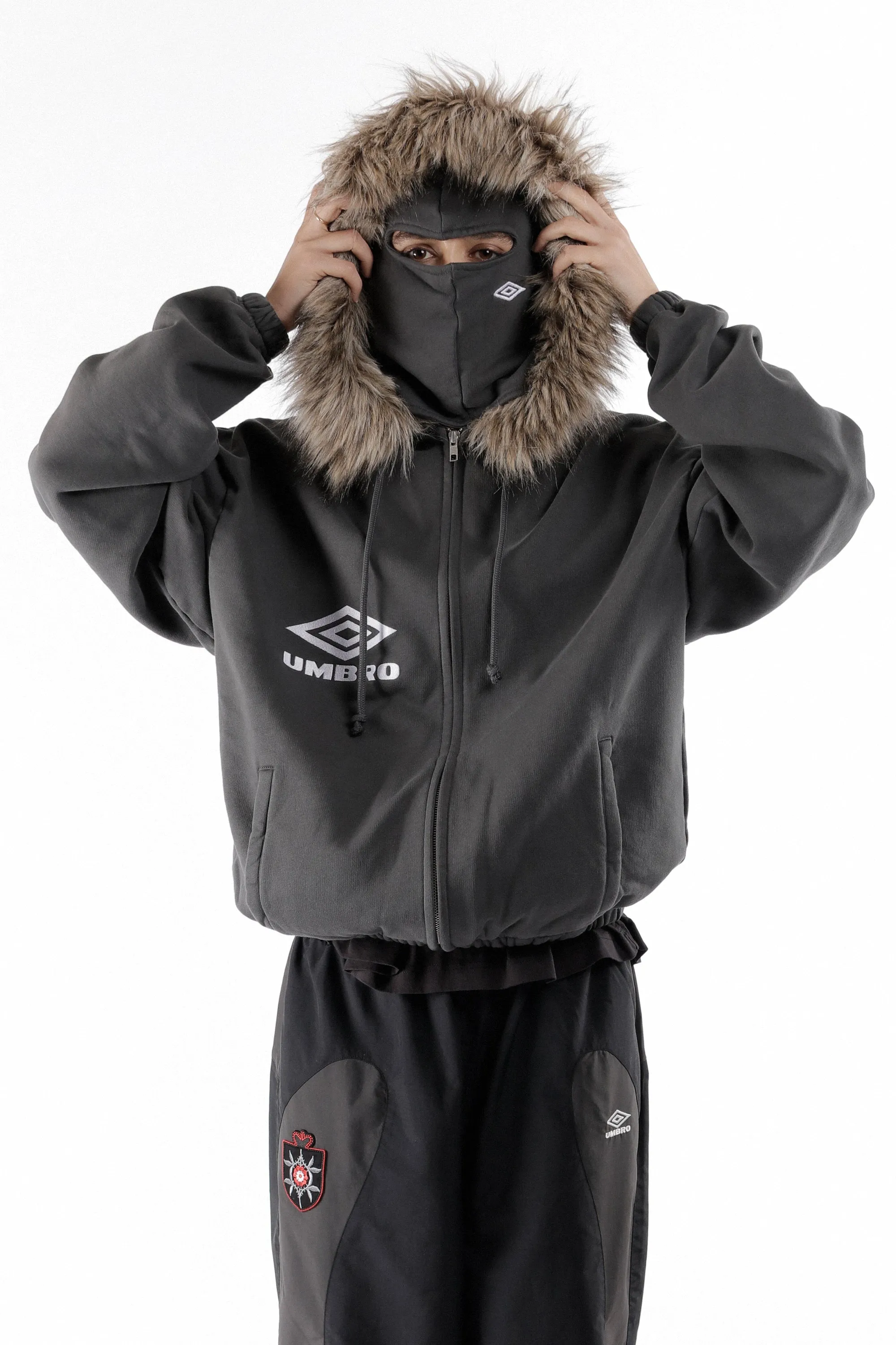 Fur Masked Hoodie Dark Grey sold by Perks And Mini Pty Ltd (P.A.M.) product image thumbnail 3