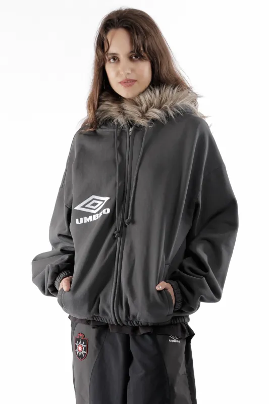 Fur Masked Hoodie Dark Grey made by Umbro