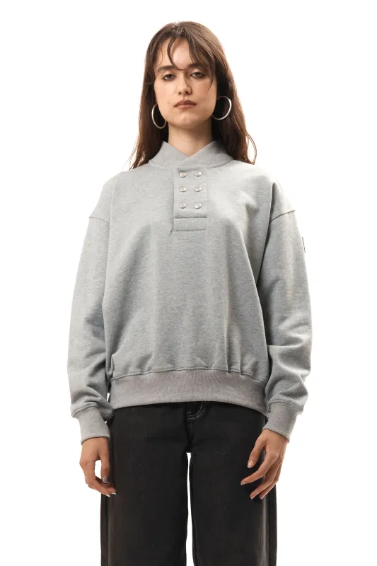 DOUBLE HENLEY SWEATSHIRT GREY sold by Perks And Mini Pty Ltd (P.A.M.)