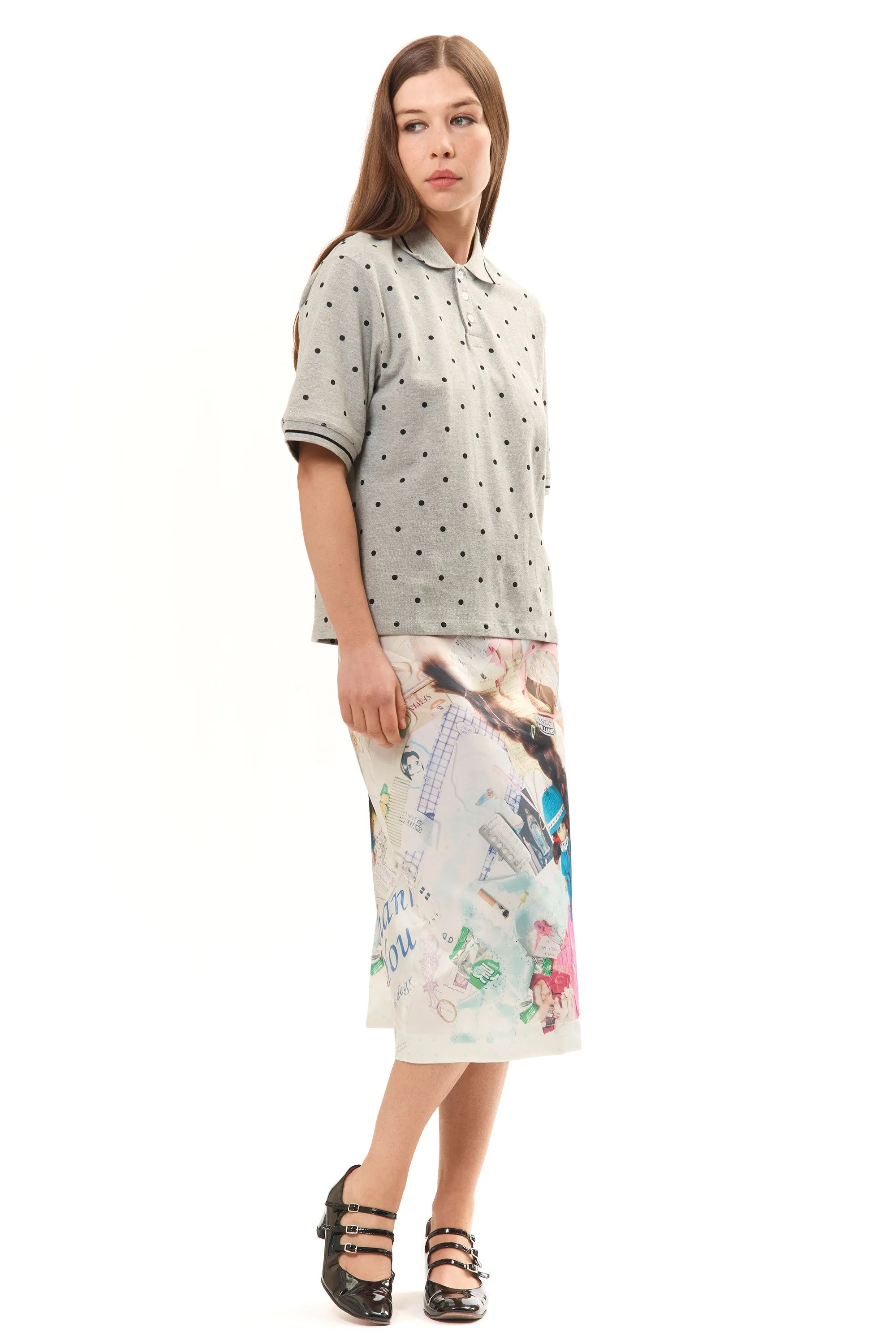 GREY POLKA DOT POLO SHIRT sold by Perks And Mini Pty Ltd (P.A.M.) product image thumbnail 2