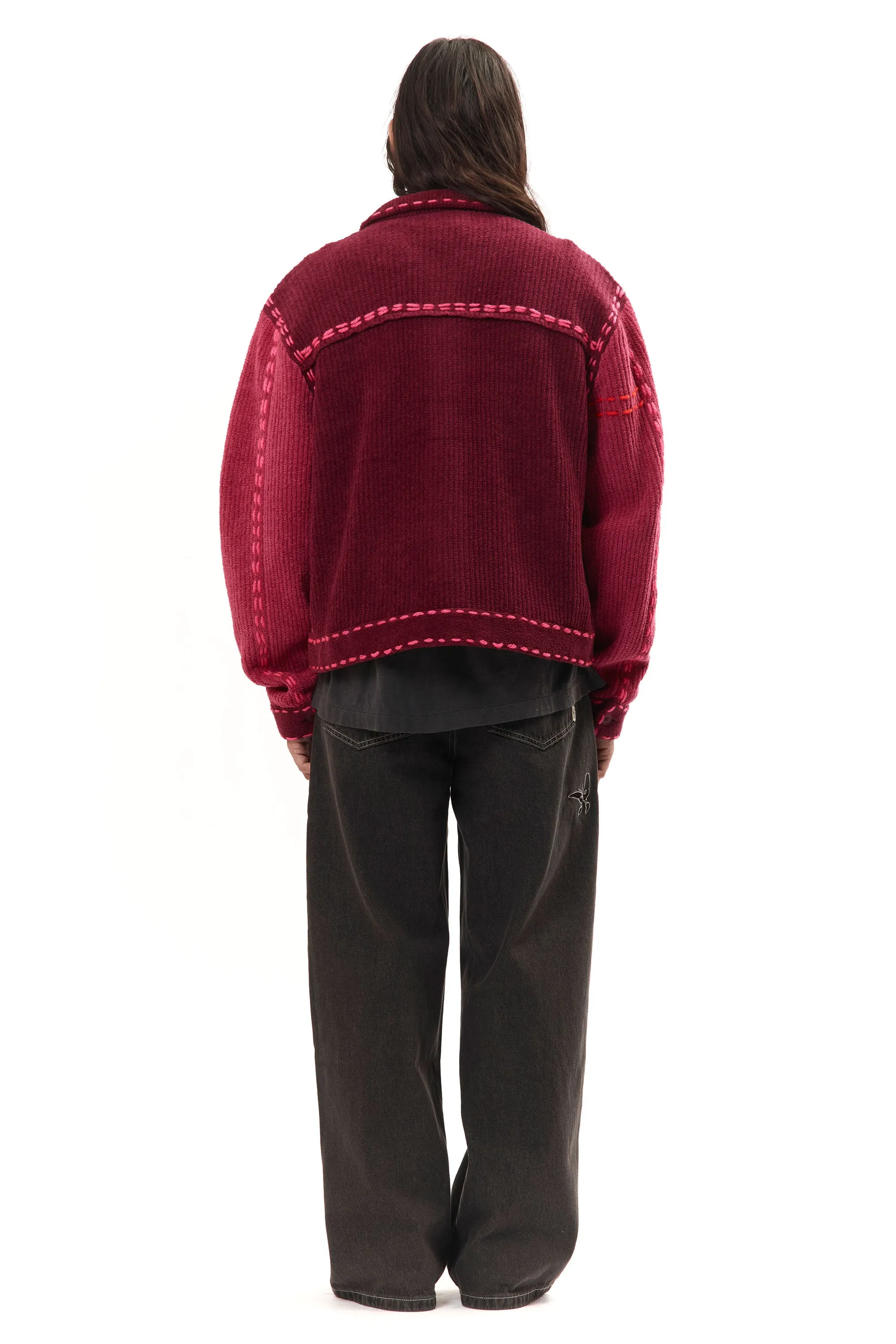 PG1 KNIT CARIGAN BURGUNDY sold by Perks And Mini Pty Ltd (P.A.M.) product image thumbnail 4