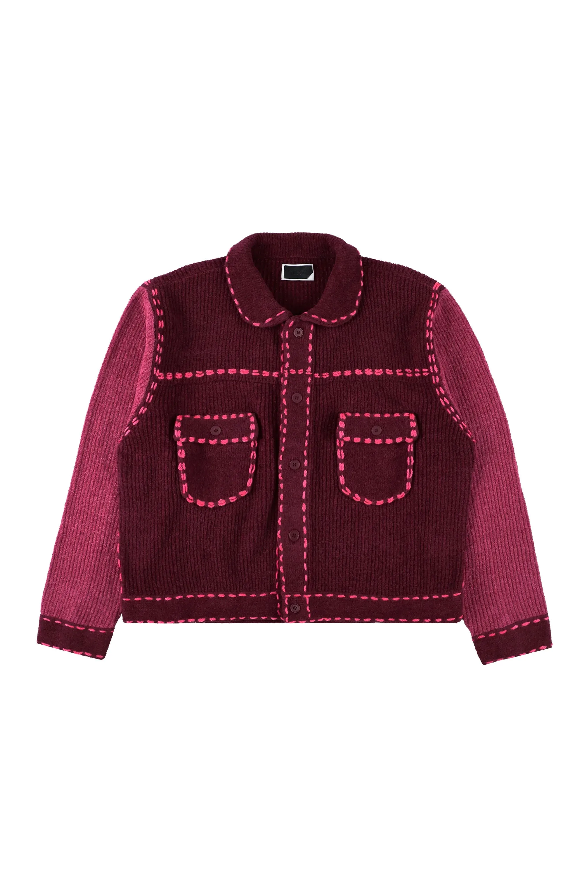 PG1 KNIT CARIGAN BURGUNDY sold by Perks And Mini Pty Ltd (P.A.M.)