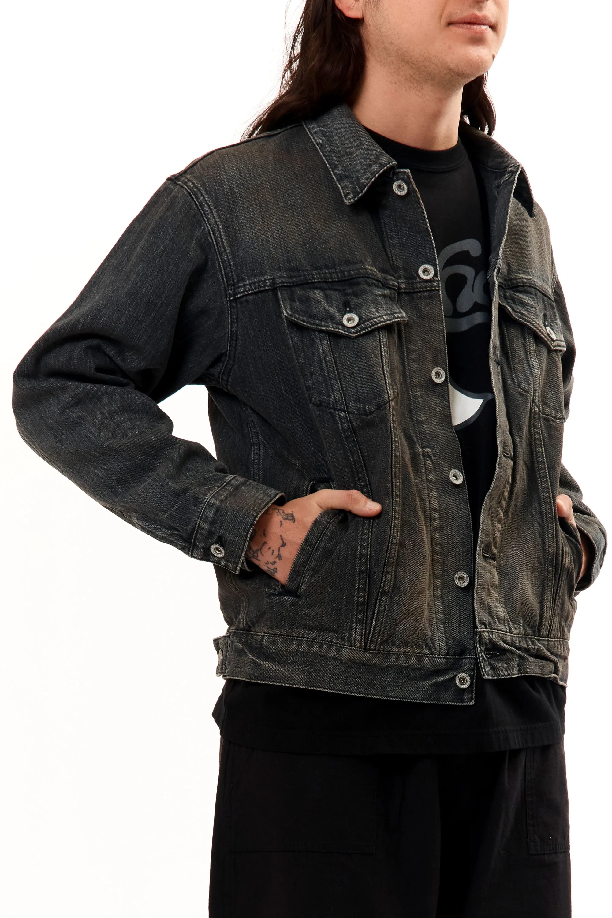 WASHED BLACK DENIM TYPE-4 JACKET BLACK sold by Perks And Mini Pty Ltd (P.A.M.) product image thumbnail 5