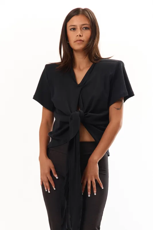 Scrunch Tie T-Shirt Black made by Perks And Mini Pty Ltd (P.A.M.)