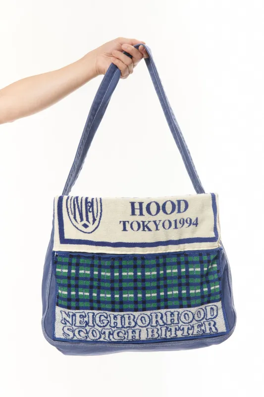 NEWSPAPER SHOULDER BAG MOD BLUE made by Neighborhood