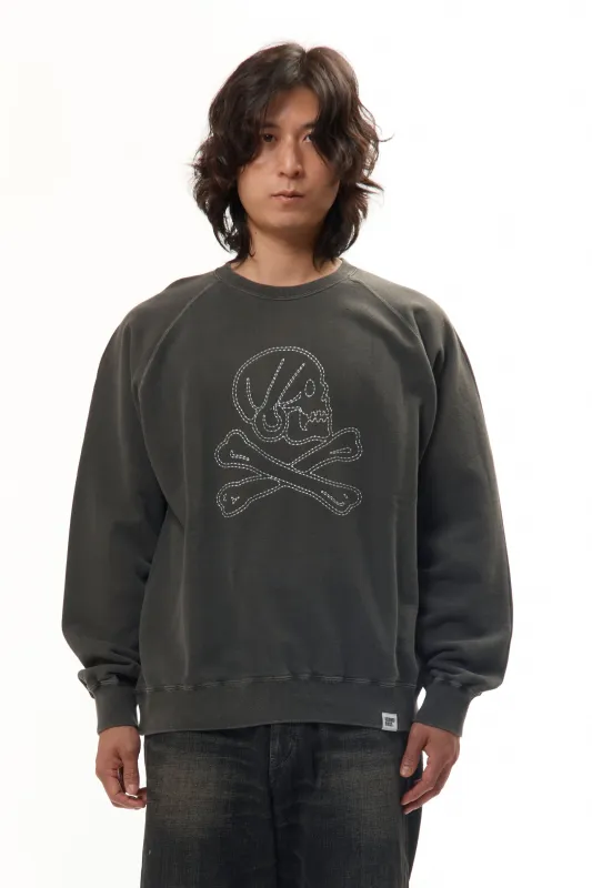 PIGMENT DYED SWEAT SHIRT LS BLACK made by Neighborhood