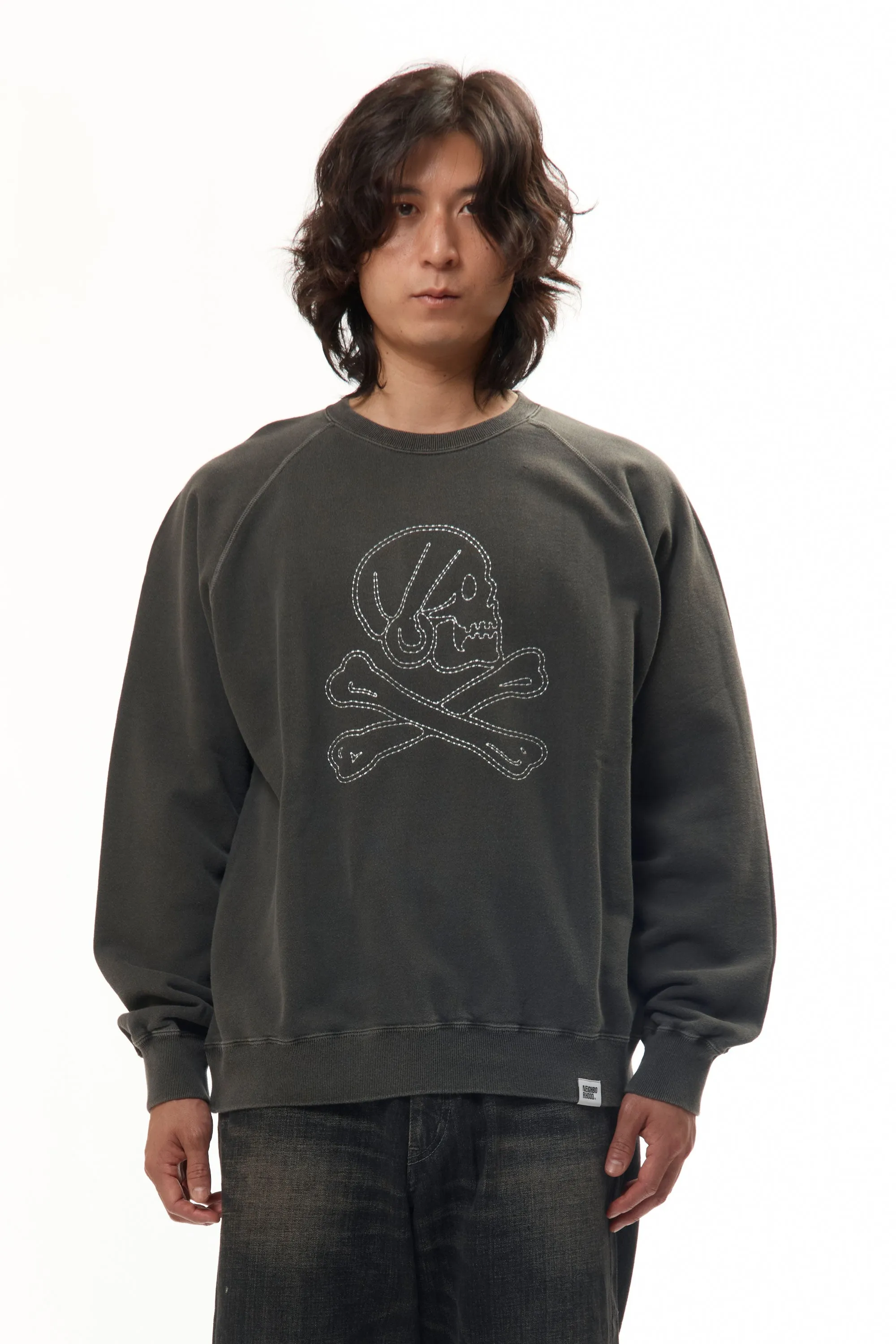 PIGMENT DYED SWEAT SHIRT LS BLACK sold by Perks And Mini Pty Ltd (P.A.M.)