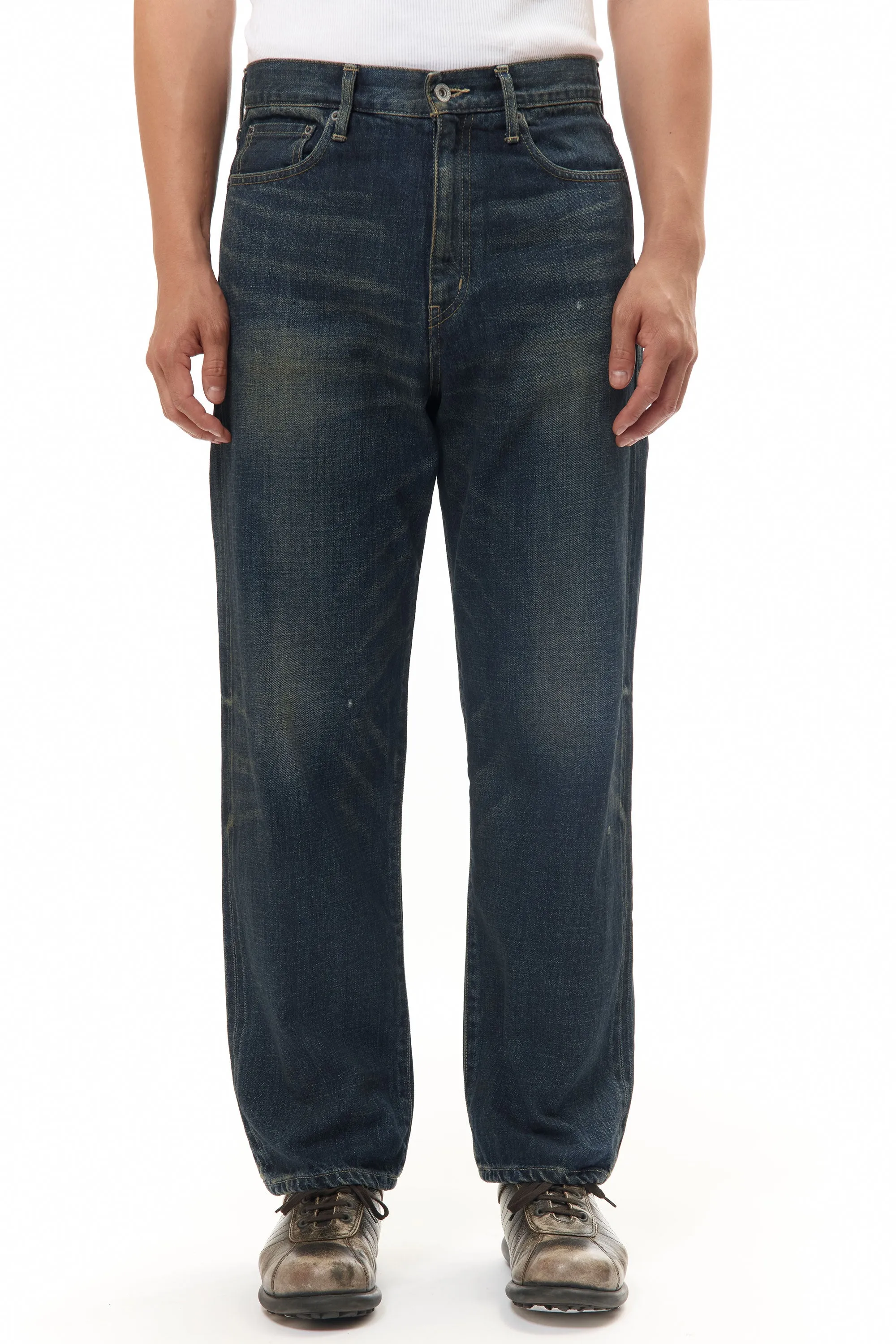 WASHED DENIM DP BASIC JEANS / PANTS INDIGO sold by Perks And Mini Pty Ltd (P.A.M.)