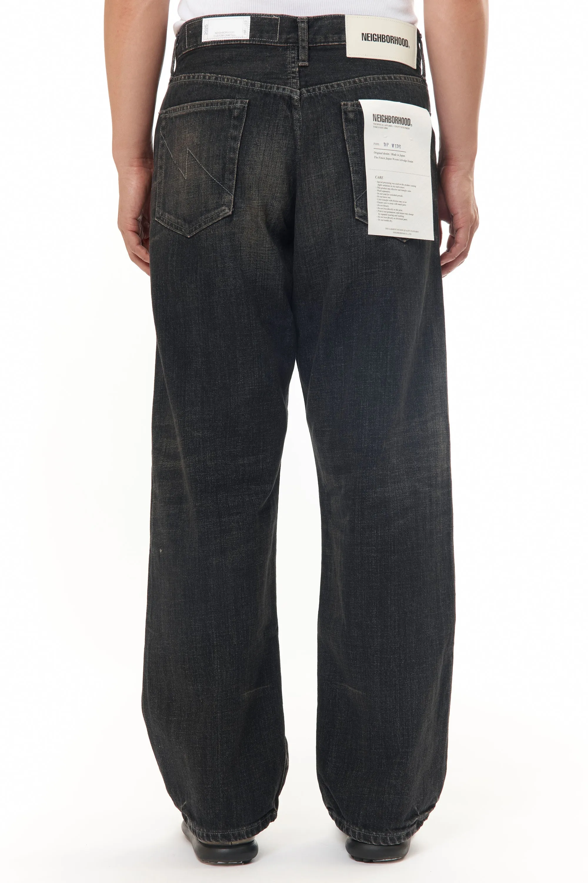 WASHED DENIM DP WIDE JEANS / PANTS BLACK sold by Perks And Mini Pty Ltd (P.A.M.) product image thumbnail 3