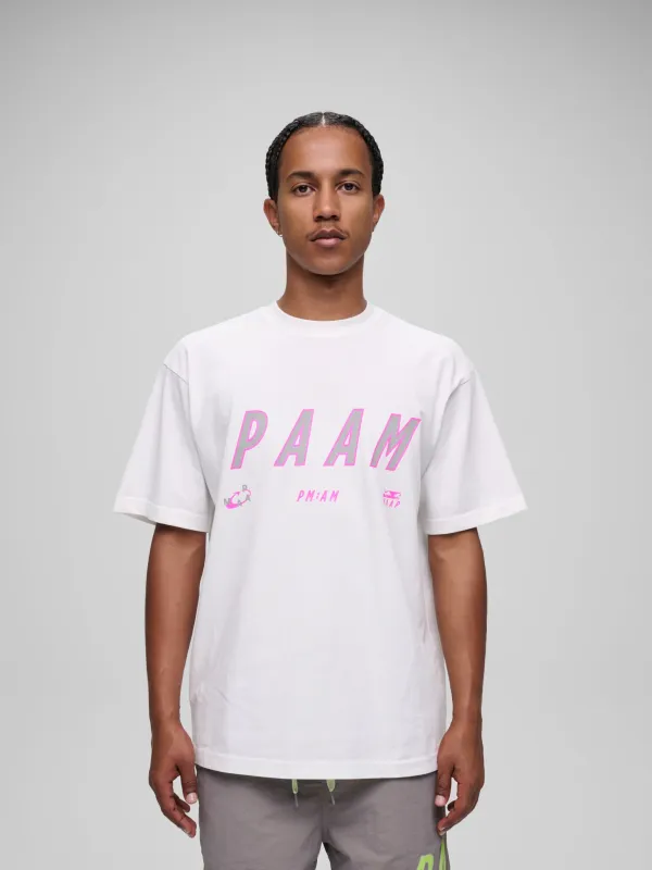 MAAP x P.A.M. 4.0 Tee WHITE/VIOLET COSMOS made by Perks And Mini Pty Ltd (P.A.M.)