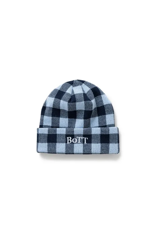 Gingham Check Beanie Light Blue made by Perks And Mini Pty Ltd (P.A.M.)