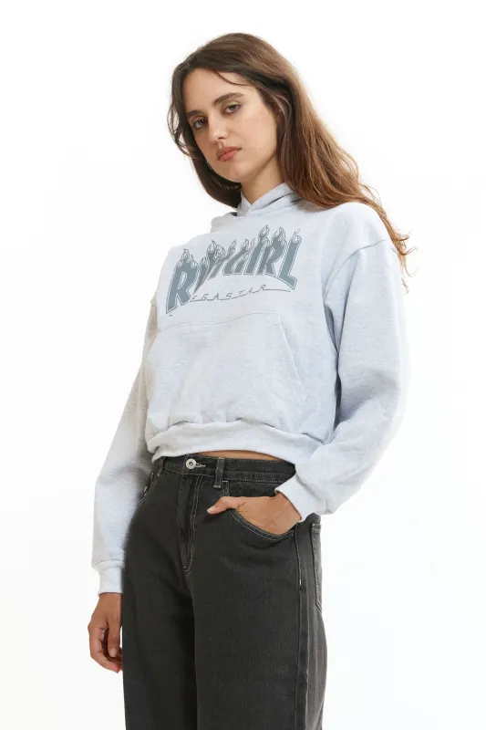 Megastar Crop Hood Heather Grey made by Stray Rats