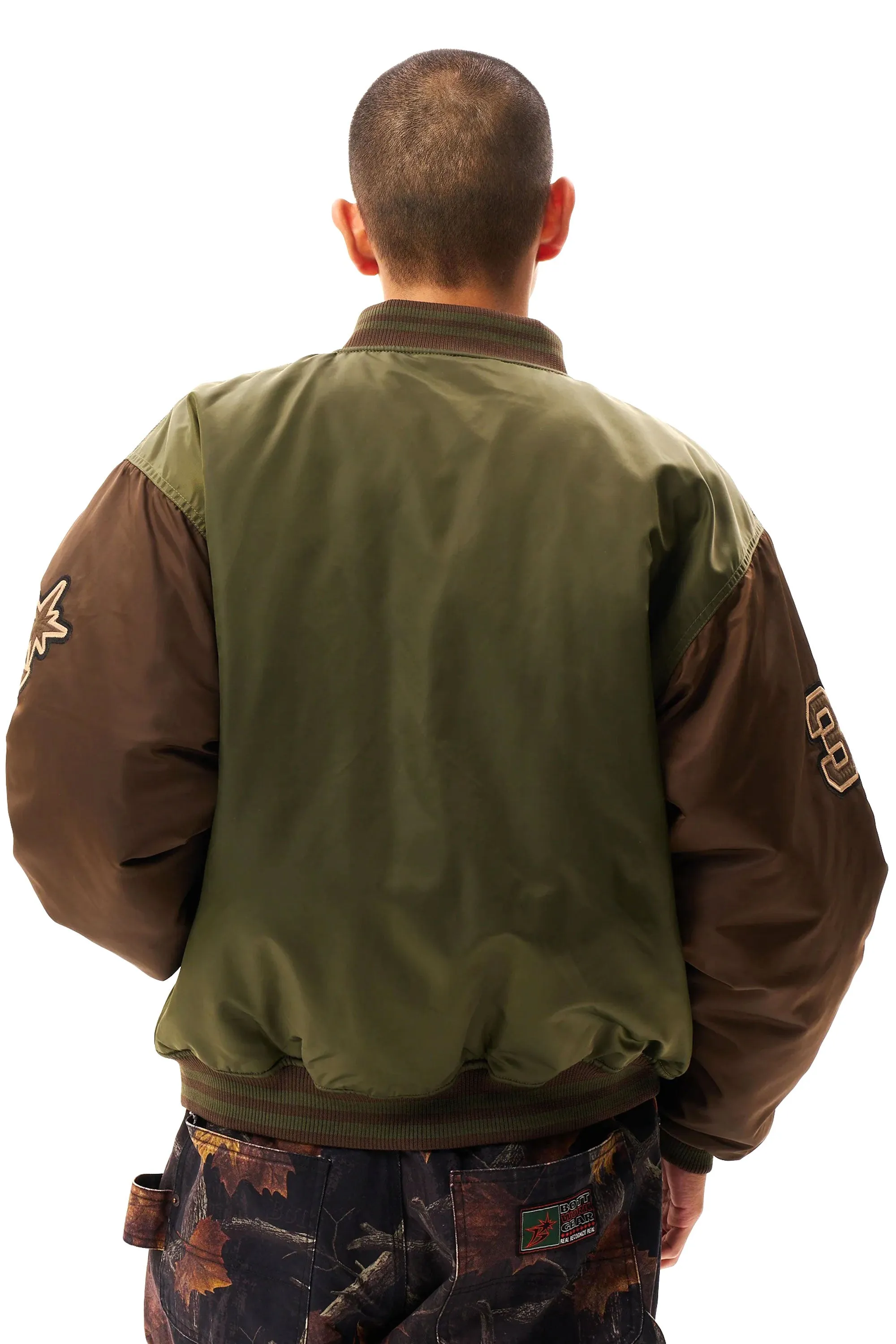 Nylon Varsity Jacket Olive sold by Perks And Mini Pty Ltd (P.A.M.) product image thumbnail 3