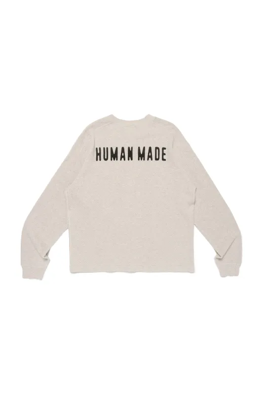 HENLEY NECK SHIRT WHITE made by Human Made