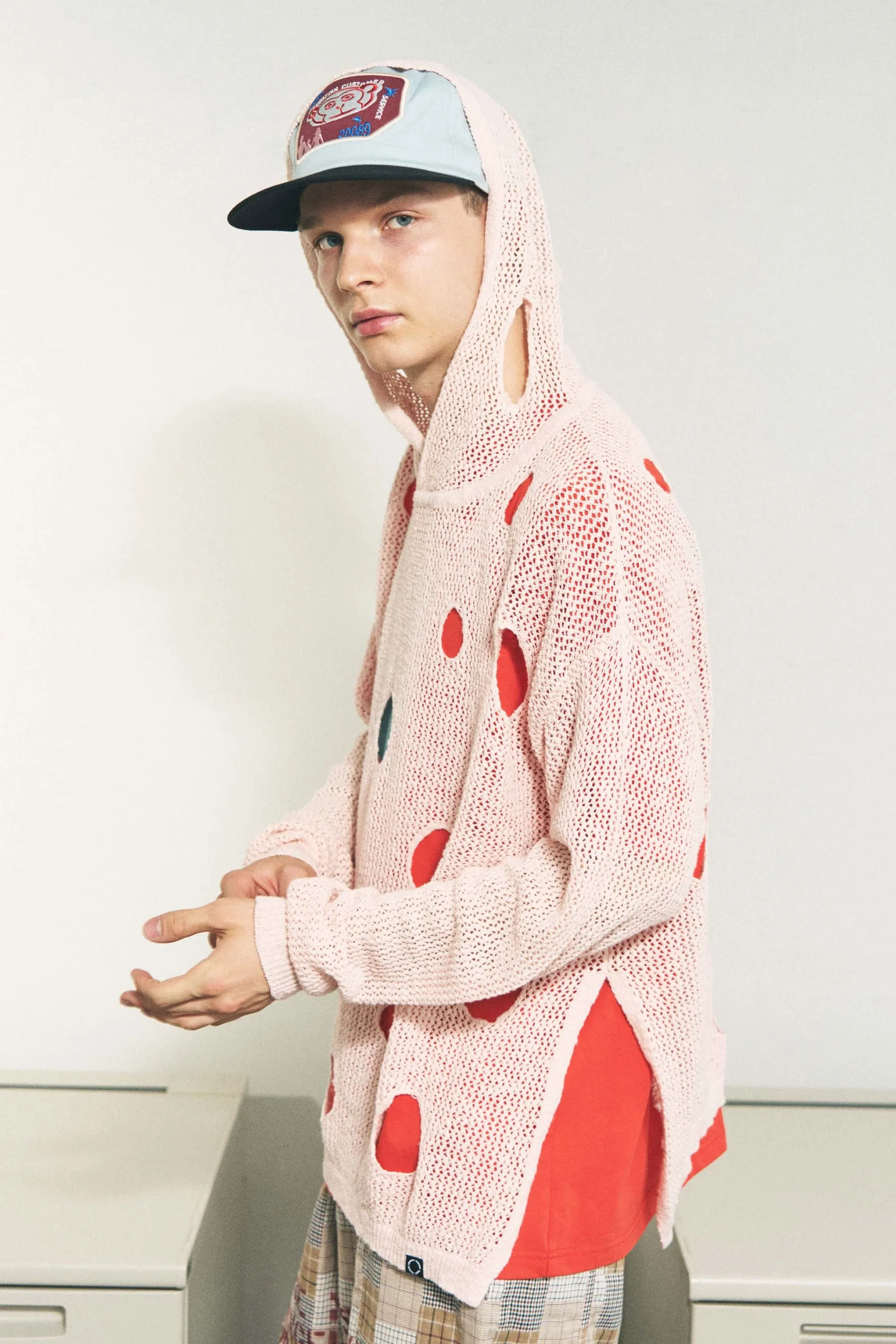 HOLE KNIT HOODIE LIGHT PINK sold by Perks And Mini Pty Ltd (P.A.M.) product image thumbnail 4
