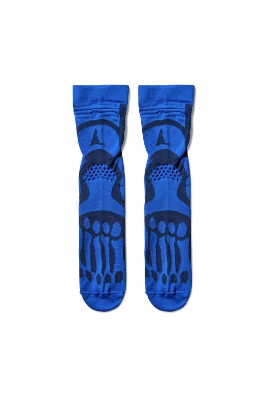SS26 Bones Logo Q-Skin® Technical Crew Socks Blue made by Roa Hiking