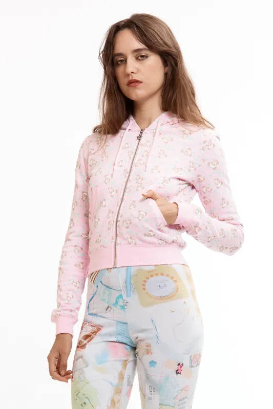 PINK PANDA SHRUNK HOODIE made by Ashley Williams
