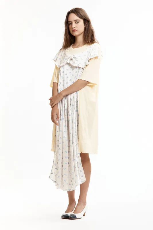 T-SHIRT GOWN CREAM & FLORAL sold by Perks And Mini Pty Ltd (P.A.M.)