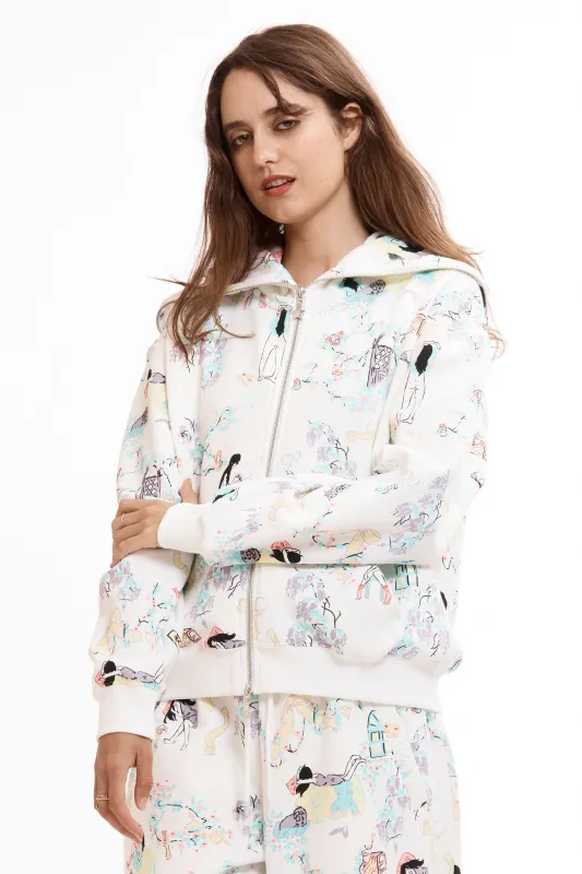 WHITE 'DAY IN THE LIFE' BUTTERFLY HOODIE made by Ashley Williams