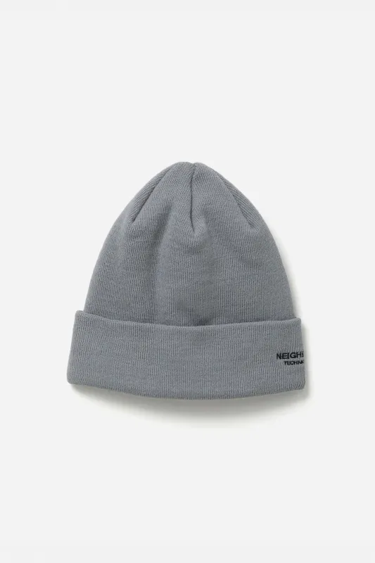 SS26 NH ACRYLIC KNIT BEANIE GREY made by Neighborhood