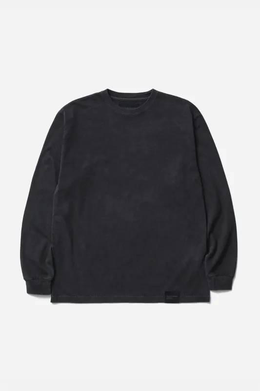 SS26 NH PIGMENT DYED CREWNECK LS BLACK made by Neighborhood