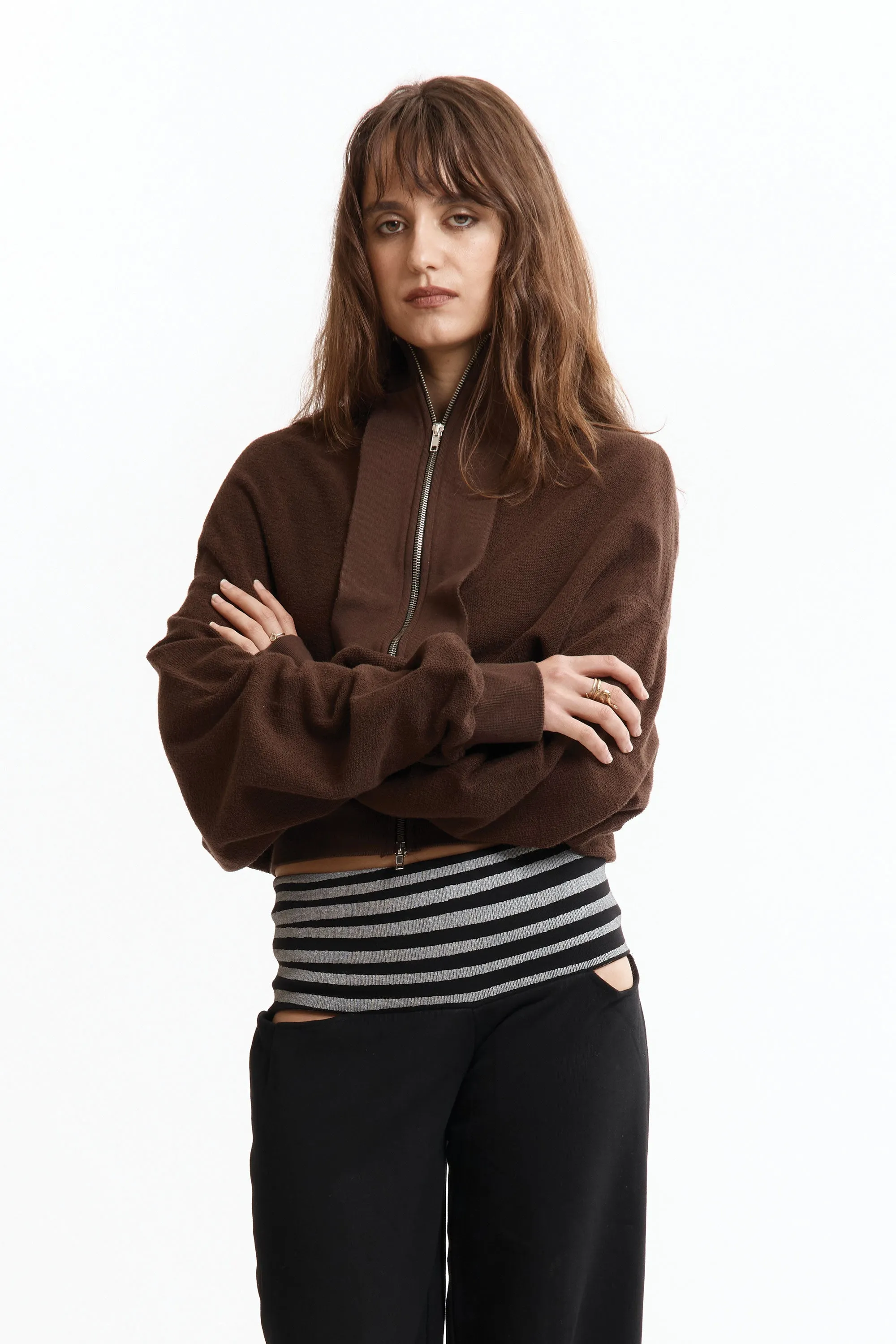 UPSIDE DOWN ZIP SWEAT BROWN sold by Perks And Mini Pty Ltd (P.A.M.) product image thumbnail 4