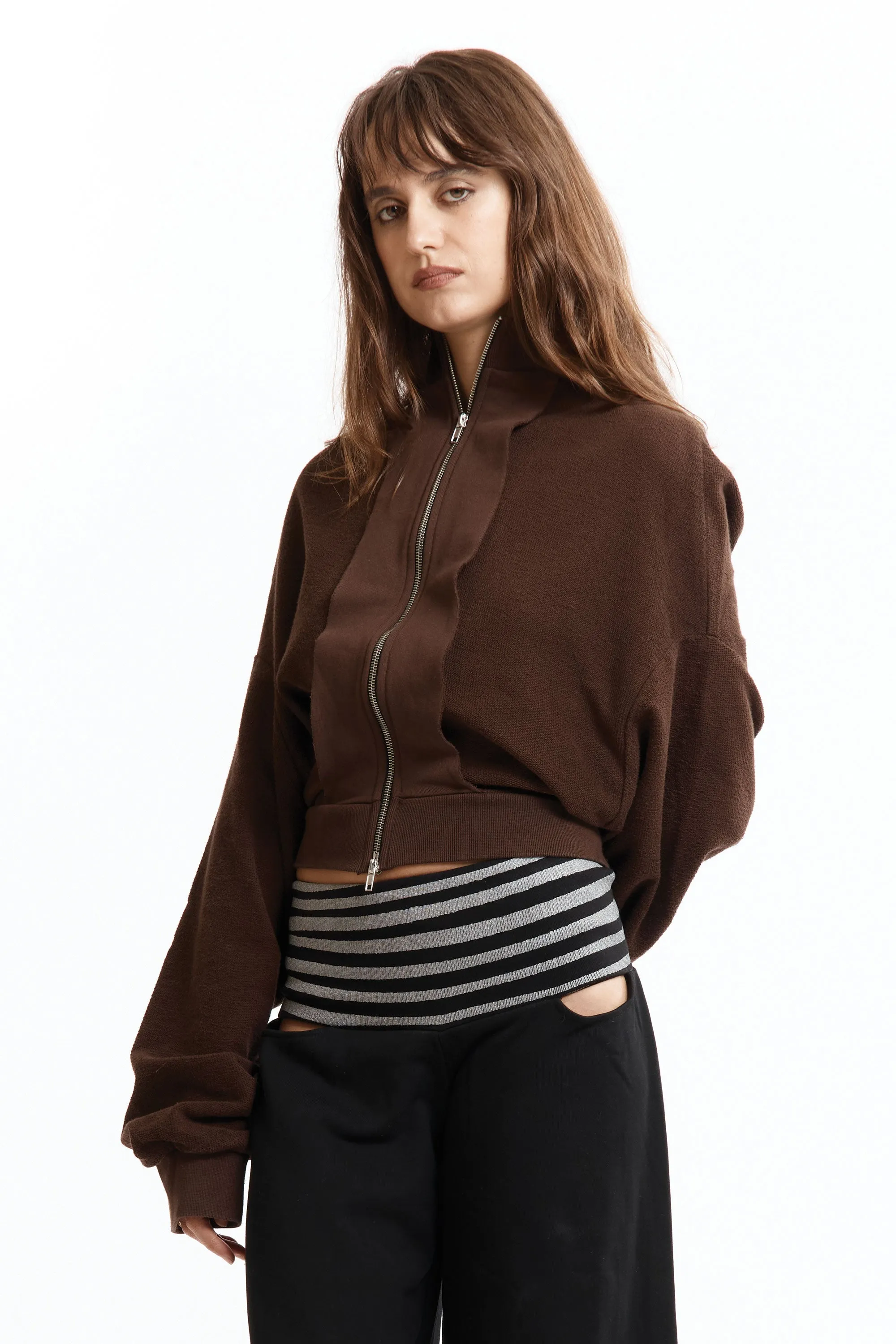 UPSIDE DOWN ZIP SWEAT BROWN sold by Perks And Mini Pty Ltd (P.A.M.) product image thumbnail 2