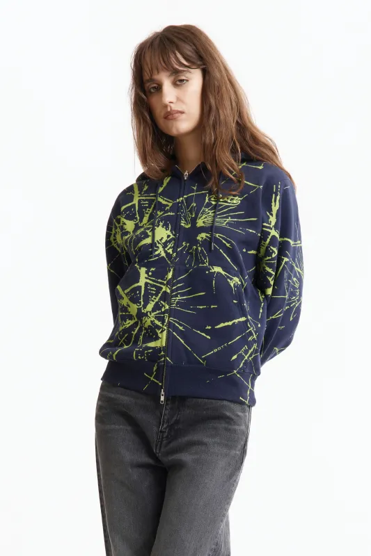 Shattered Zip Hoodie Navy made by Perks And Mini Pty Ltd (P.A.M.)