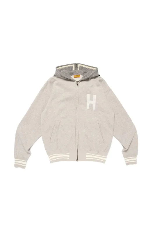 ZIP-UP HOODIE GREY made by Human Made