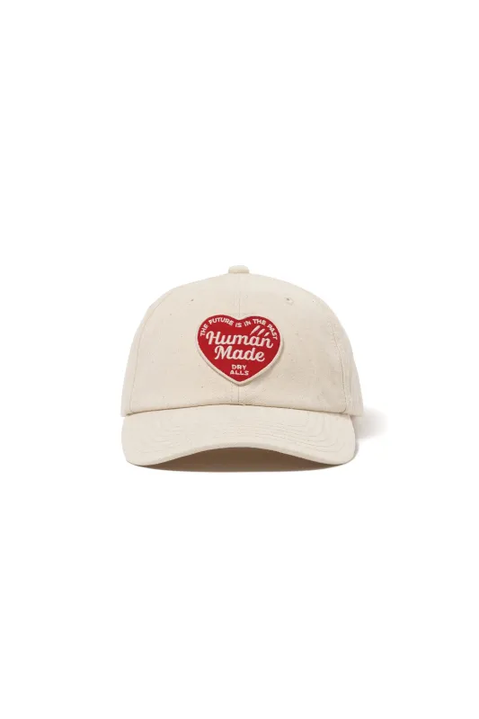 6PANEL TWILL HEART CAP WHITE made by Human Made