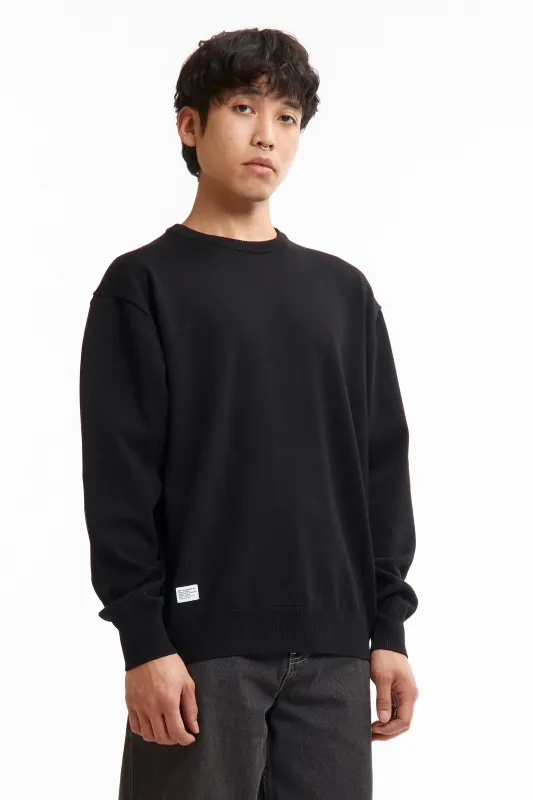 CREW NECK AFA SWEATER BLACK made by WTAPS