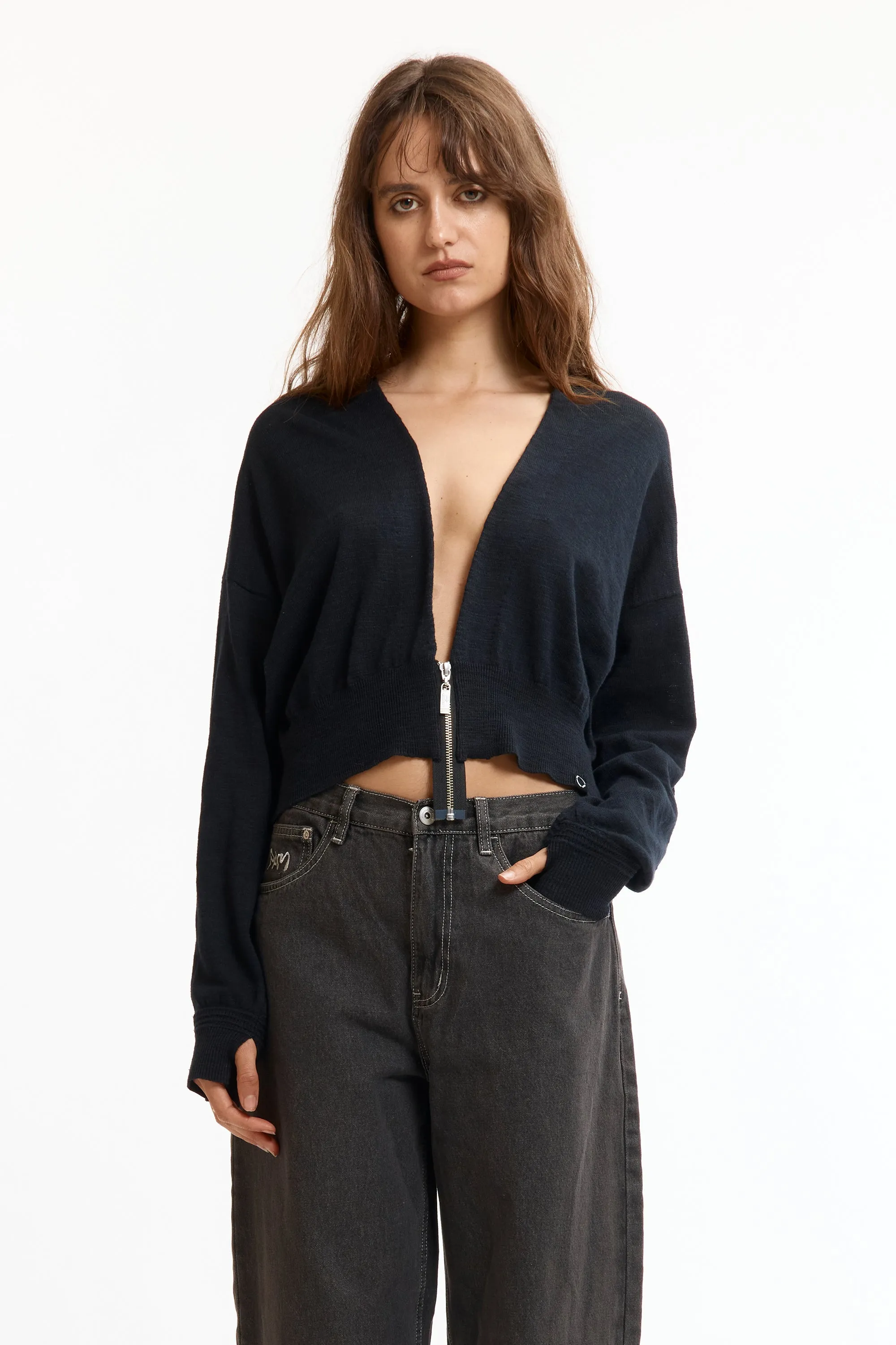SLAB GAUZE KNIT BOLERO BLACK sold by Perks And Mini Pty Ltd (P.A.M.)