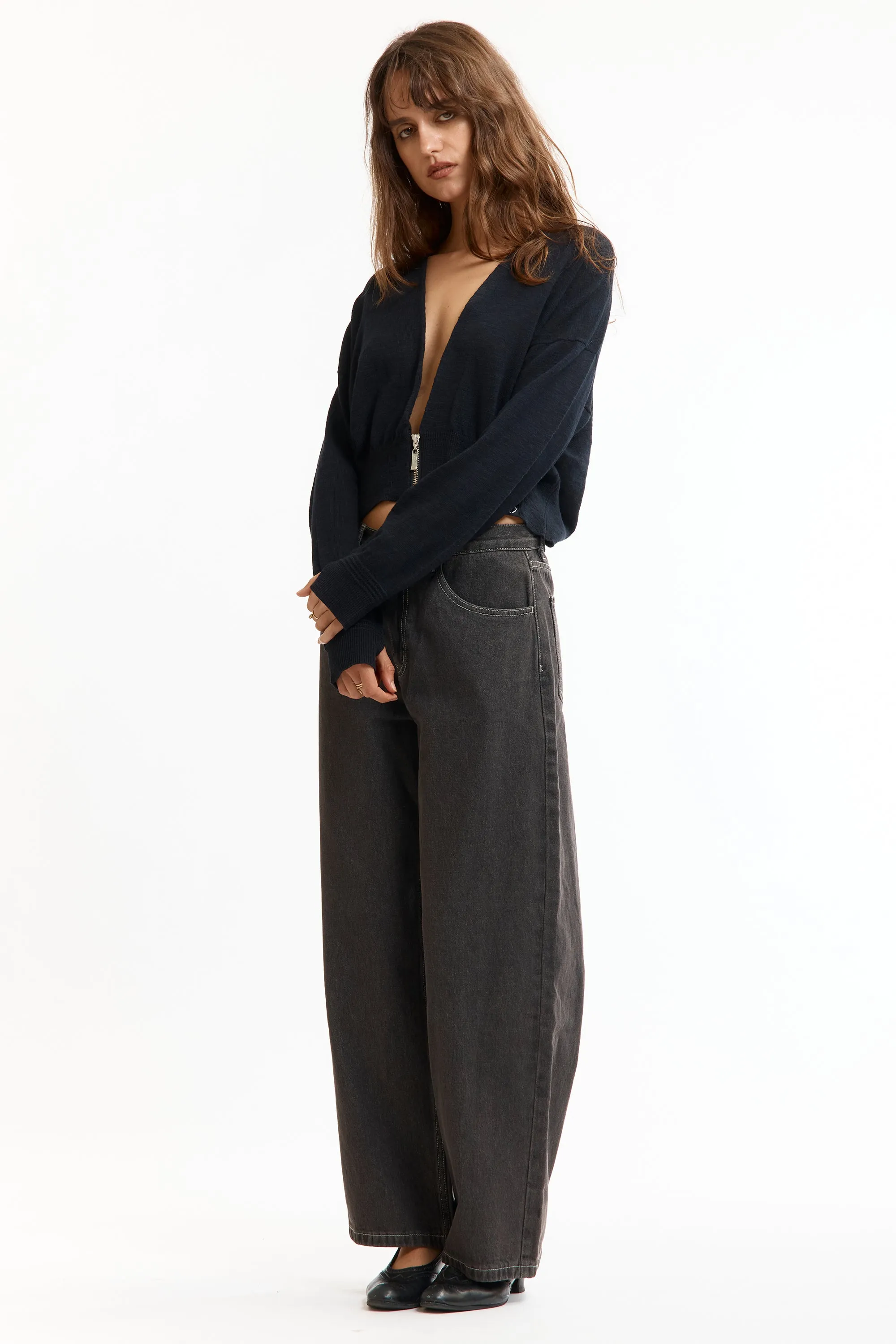 SLAB GAUZE KNIT BOLERO BLACK sold by Perks And Mini Pty Ltd (P.A.M.) product image thumbnail 2