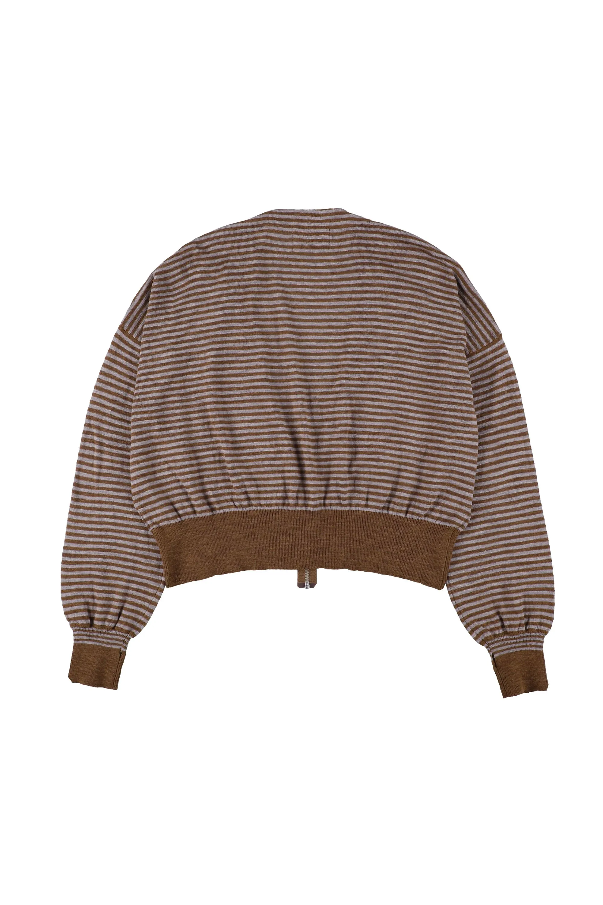 SLAB GAUZE KNIT BOLERO STRIPE BROWN GREY sold by Perks And Mini Pty Ltd (P.A.M.) product image thumbnail 2