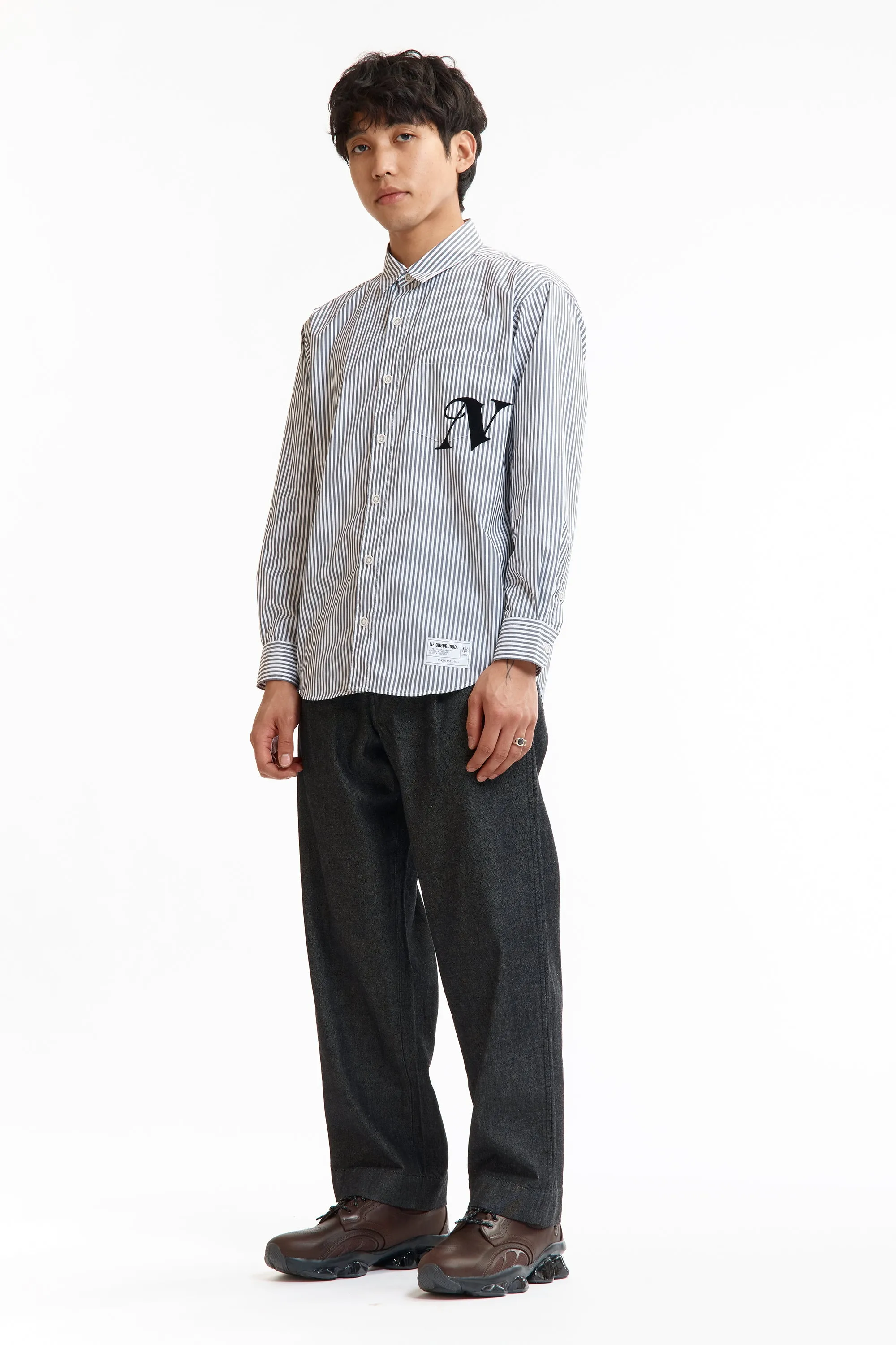 SS26 NH STRIPE SHIRT LS BLACK sold by Perks And Mini Pty Ltd (P.A.M.) product image thumbnail 2